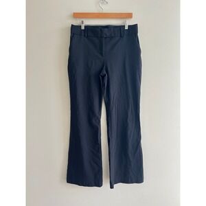 Express Correspondent Pants Womens 10R Navy Blue Flare Stretch Dress Trousers